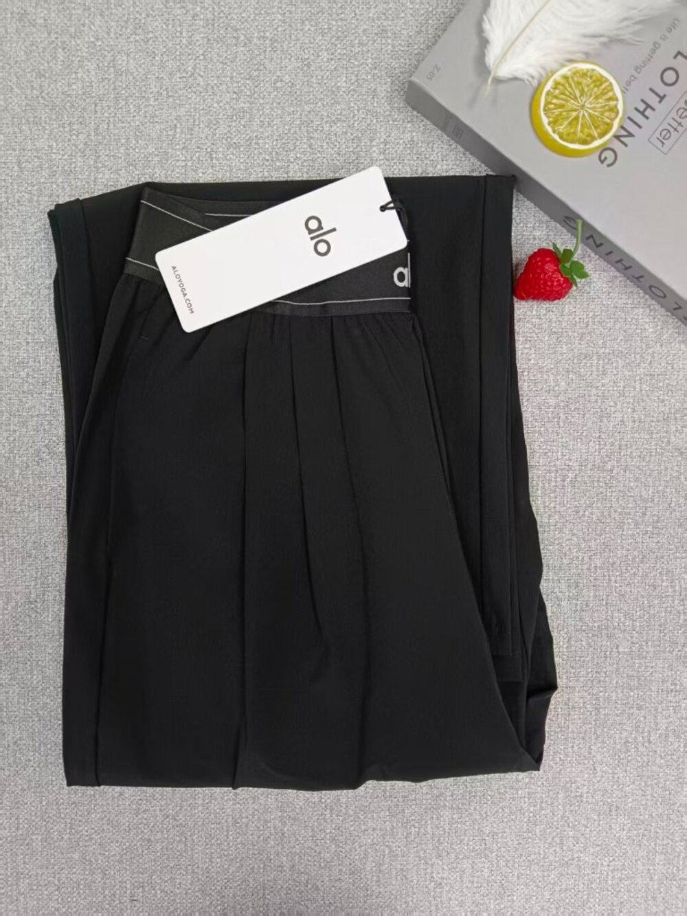NWT🛫ALO Yoga Suit Up Trouser Black Wide Leg Regular🌺Perfect Comfort & Style - Picture 7 of 8